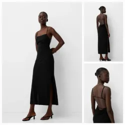 Vestido midi espalda descubierta