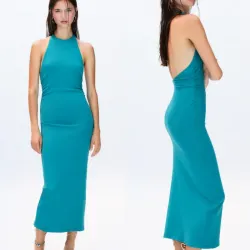 Vestido midi halter