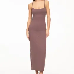 Vestido midi poliamida