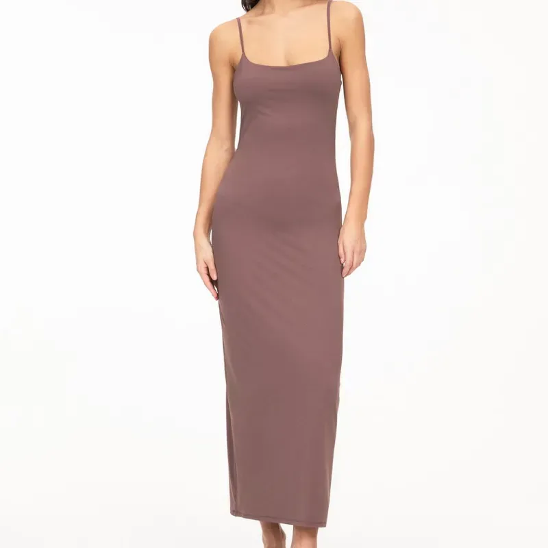 Vestido midi poliamida