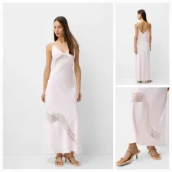 Vestido midi rosa