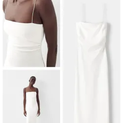 Vestido midi tirantes finos 