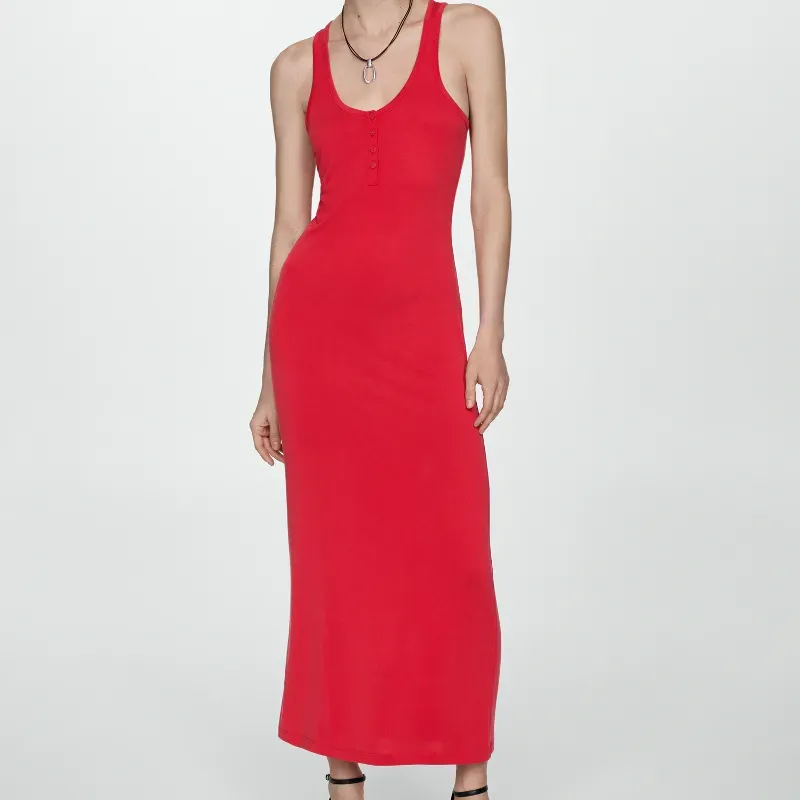 Vestido modal botones