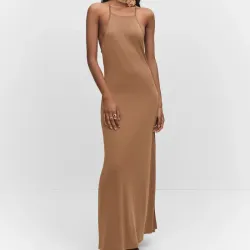 Vestido modal cuello halter