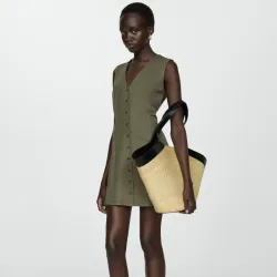 Vestido corto botones