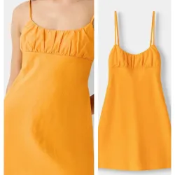 Vestido recto de lino 