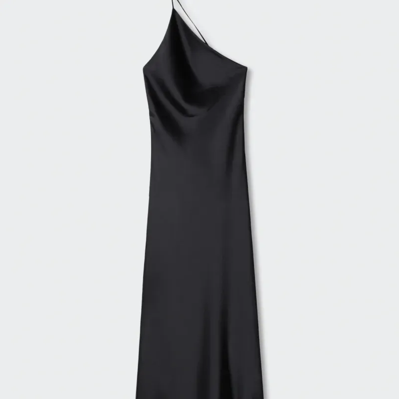 Vestido satinado espalda abierta