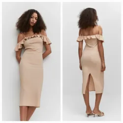 Vestido textura volante