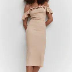 Vestido textura volante