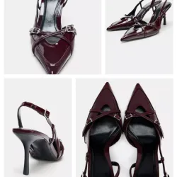 ZAPATO TACÓN TIRAS HEBILLA