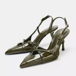 ZAPATO TACÓN TIRAS HEBILLA