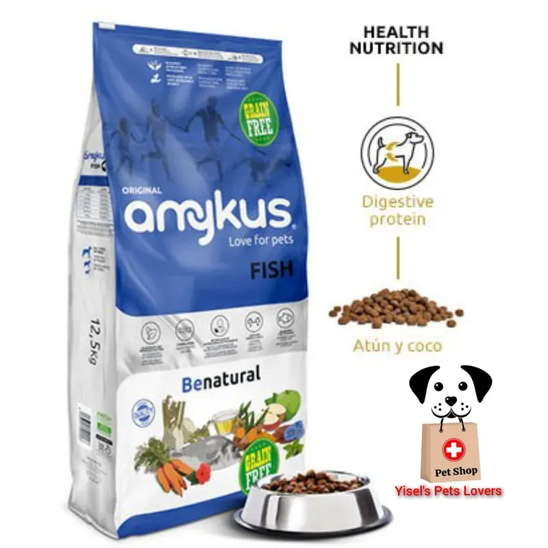 Pienso para perros AMYKUS G. FREE TUNA & COCONUT (Atún y Coco) 3kg