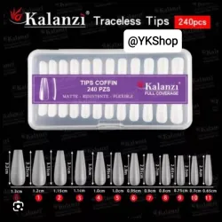 Caja de 240 uñas soff gel coffin (kalanzi)