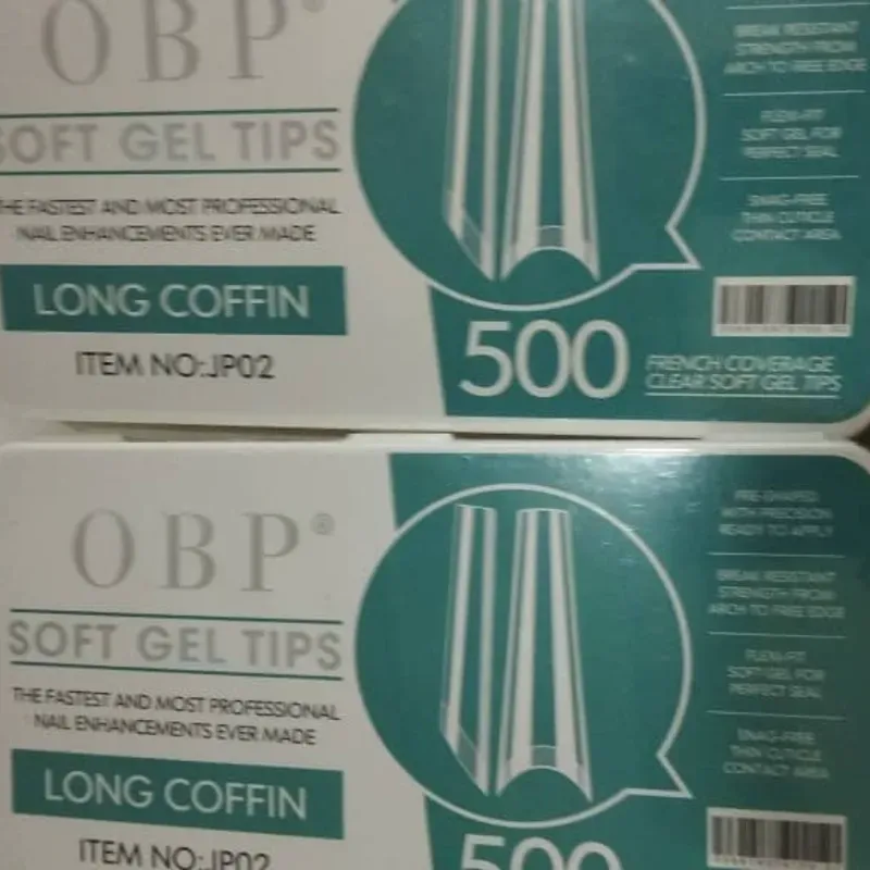 Caja de 500 extensiones soff gel coffin 