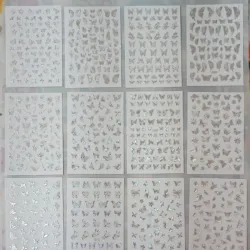 Calcomanías plateadas 