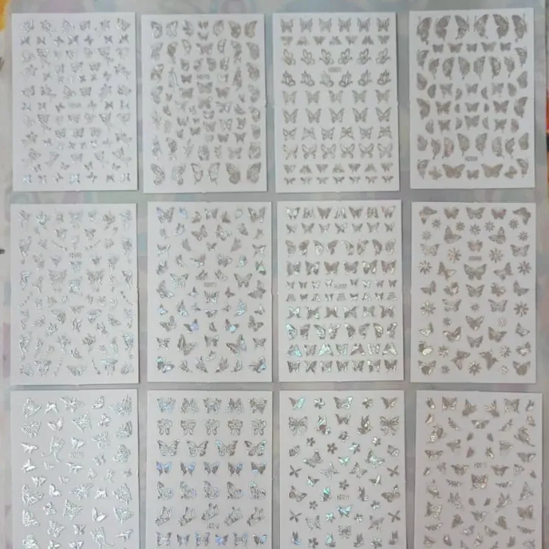 Calcomanías plateadas 