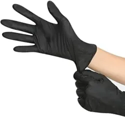 Guantes de nitrilo negros (talla xs)