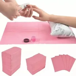 Mantel desechable para mesa de manicura (disponible rosado y negro )