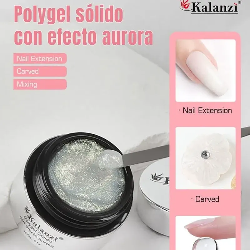 Poligel sólido con efecto aurora Kalanzi 