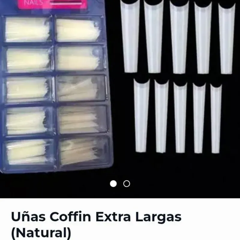 Uñas coffin extra larga (natural )
