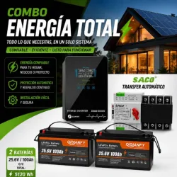Batería Inversor 4kW + 2x bat de 25.6V 100 Ah