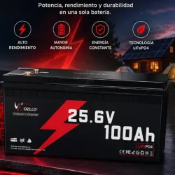 Batería LiFePO4 de 25.6V x 100 Ah