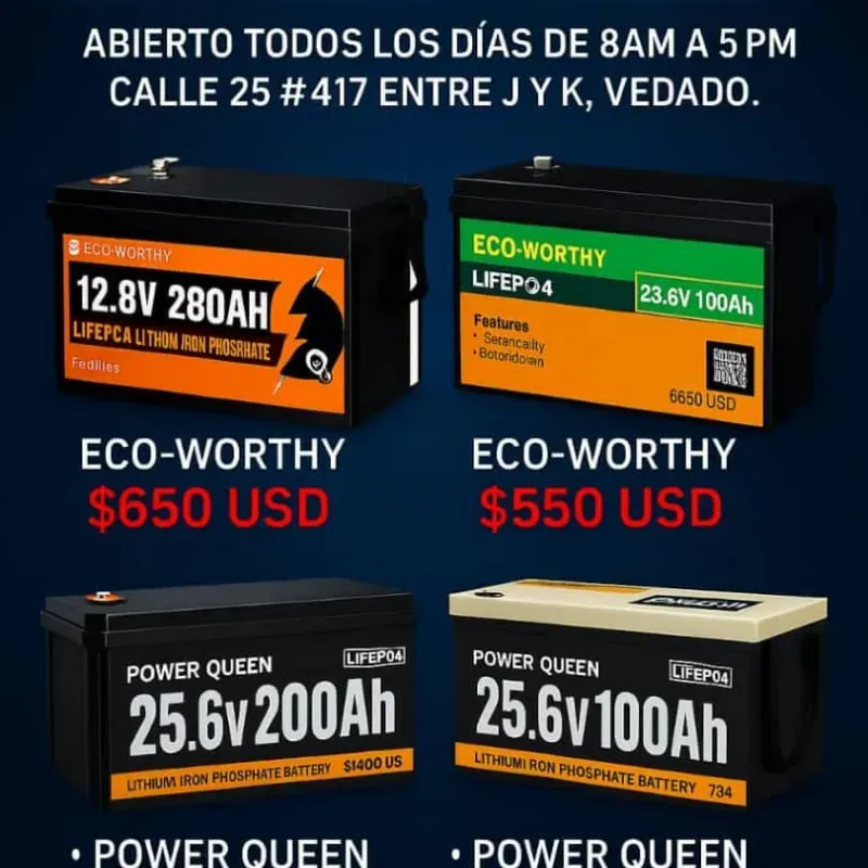 Baterías ECO-WORTHY y POWER QUEEN