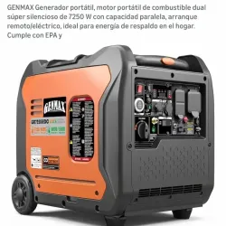 Generador GENMAX 7250W, DUALFUEL, SUPER SILENCIOSO