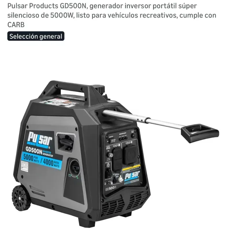 GENERADOR PULSAR 5000W, INVERTER, SILENCIOSO