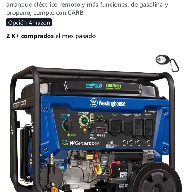 Generador Westinghouse 12500W DUALFUEL