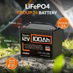 Humsienk Batería LiFePO4 12V 100Ah