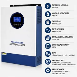 Inversor Solar Híbrido Anern 12000W
