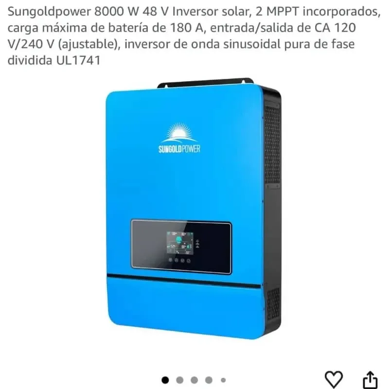 Inversor Solar Híbrido Sungoldpower 8kW
