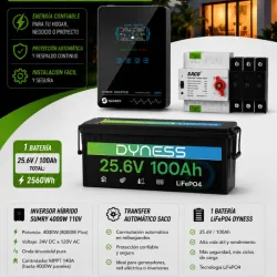 Inversor SUMRY 4000W + Batería de 25.6V x 100 Ah