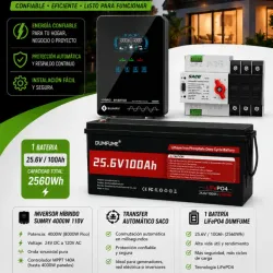 Inversor SUMRY 4000W + Batería de 25.6V x 100 Ah