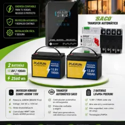 Inversor SUMRY 4kW + 2 Batería de 12.8V x 100Ah