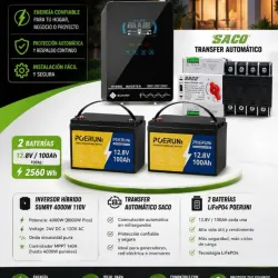 Inversor Sumry 4kW+ 2x bat de 12.8V 100 Ah