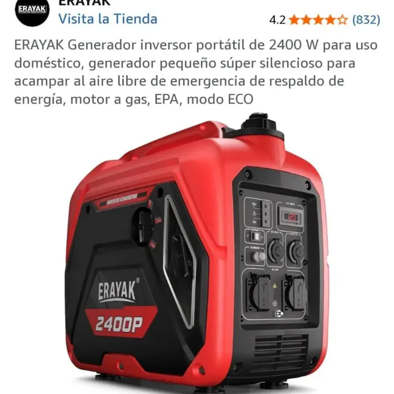 Planta eléctrica ERAYAK 2400 watts 