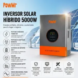 PowMr 5000W Solar Inverter 48V 110V/220V
