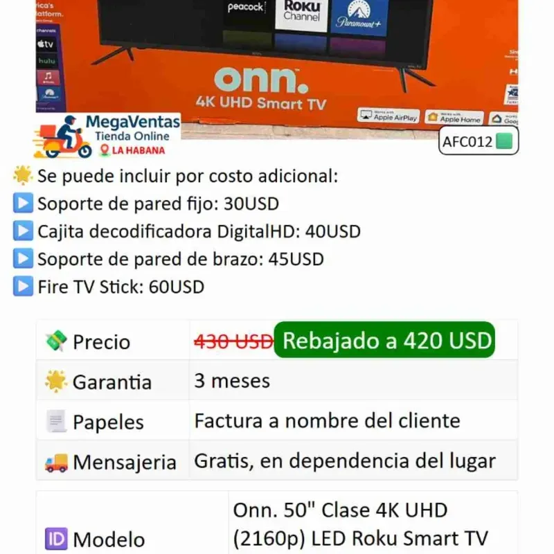 Smart TV 50¨ Onn