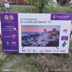 Smart TV Challenger 65 pulgadas + 2 mandos + Soporte a la Pared
