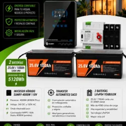 Sumry 4kW + 2 baterías de 25.6V 100 Ah