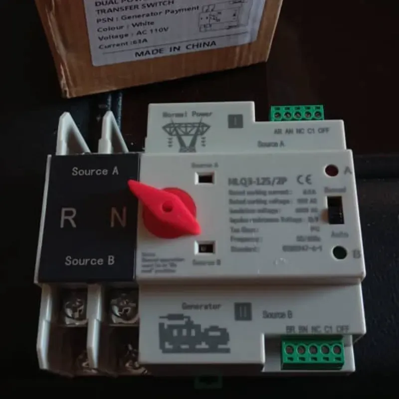 Transfer Automático de 2  Polos 63A, 110V 