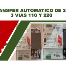 Transfer Automático de 2 y 3 Polos, 100 A, 110V y 220V