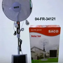 Ventilador Recargable SACO con Panel Solar 
