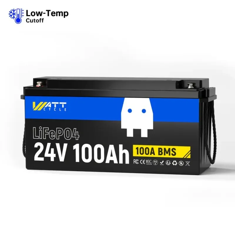 WattCycle Batería LiFePO4 24V 100Ah, 2560Wh