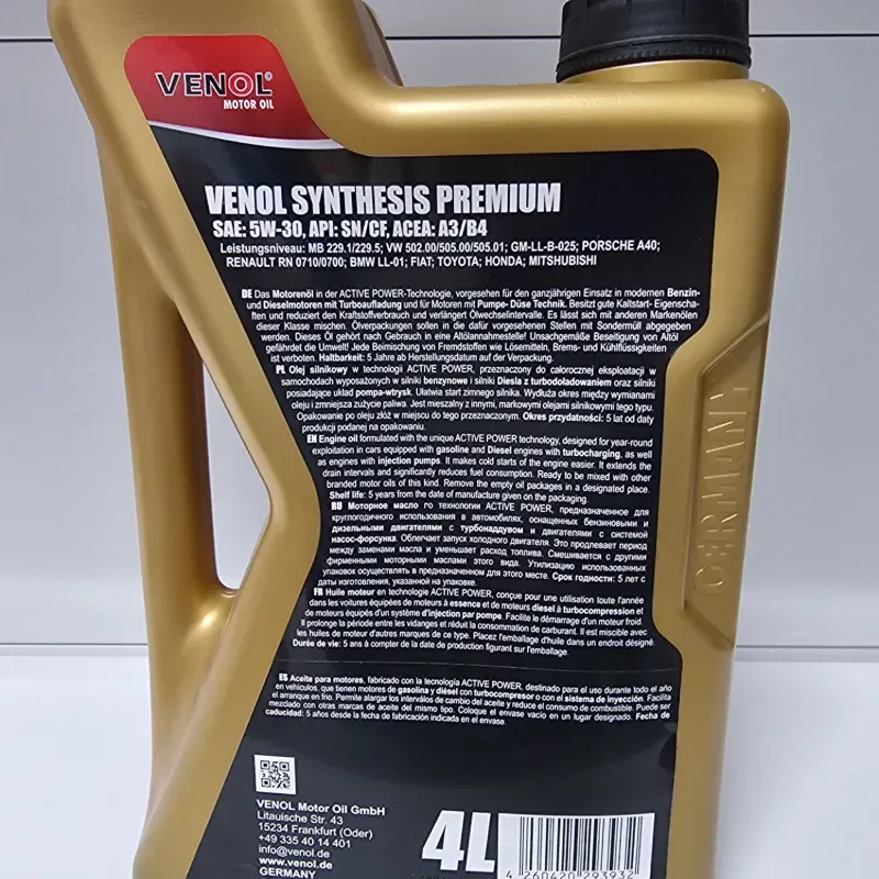 ACEITE 5W30 VENOL (4L)