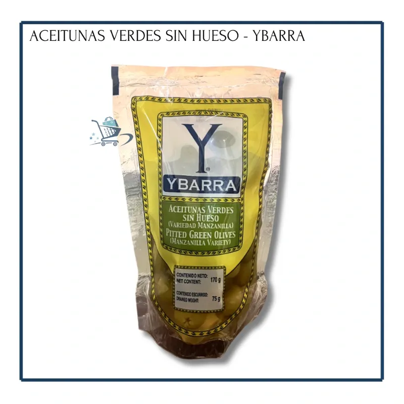 Aceitunas Verdes sin Hueso - Ybarra (170g)