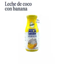 Bebida de Leche de Coco con Banana y Nata de Coco Nezka - 290 ml