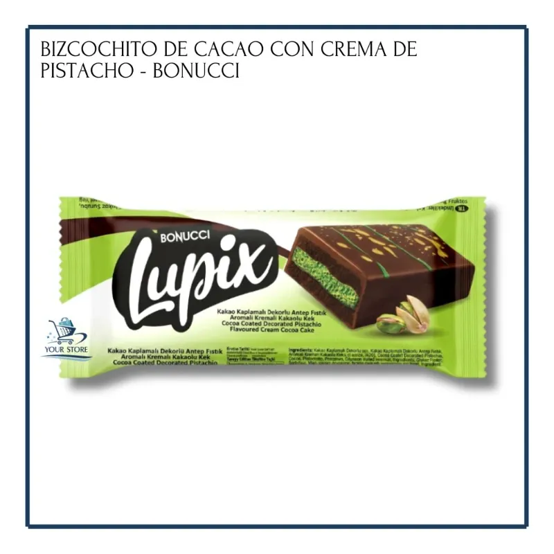 Bizcochito de Cacao con Crema de Pistacho - Bonucci (40g)